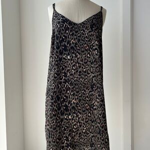 Peyton Jensen Made in USA Leopard Print Slip Dress - Small